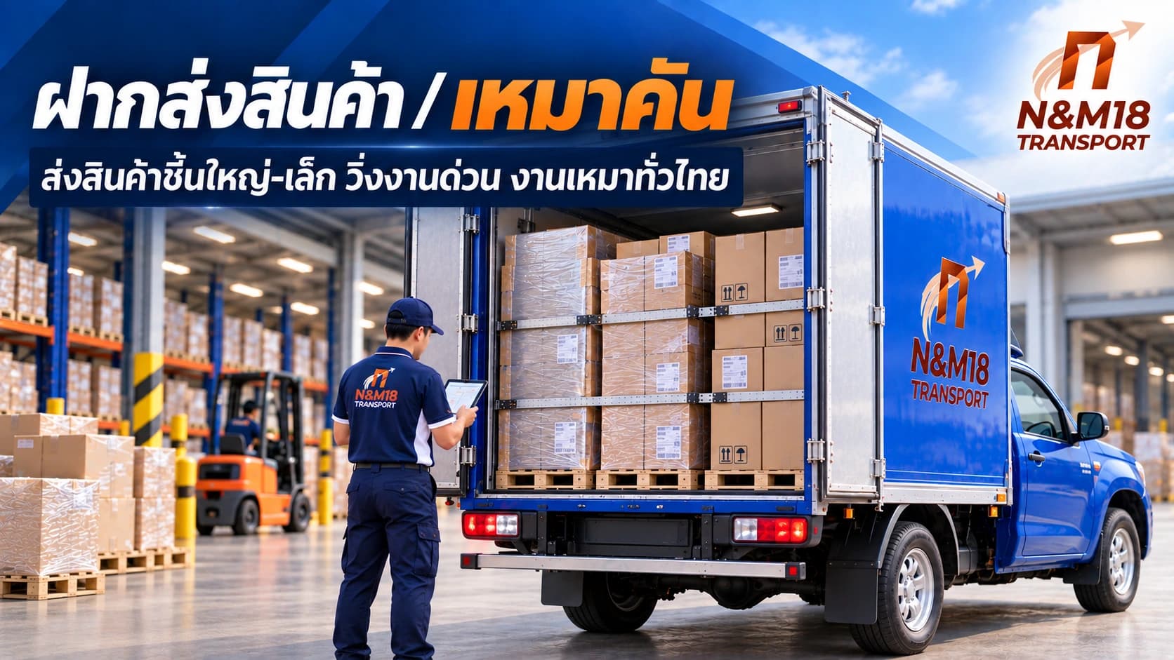 บริการรับส่งสัตว์เลี้ยงและสินค้าเหมาคัน N&M18 TRANSPORT