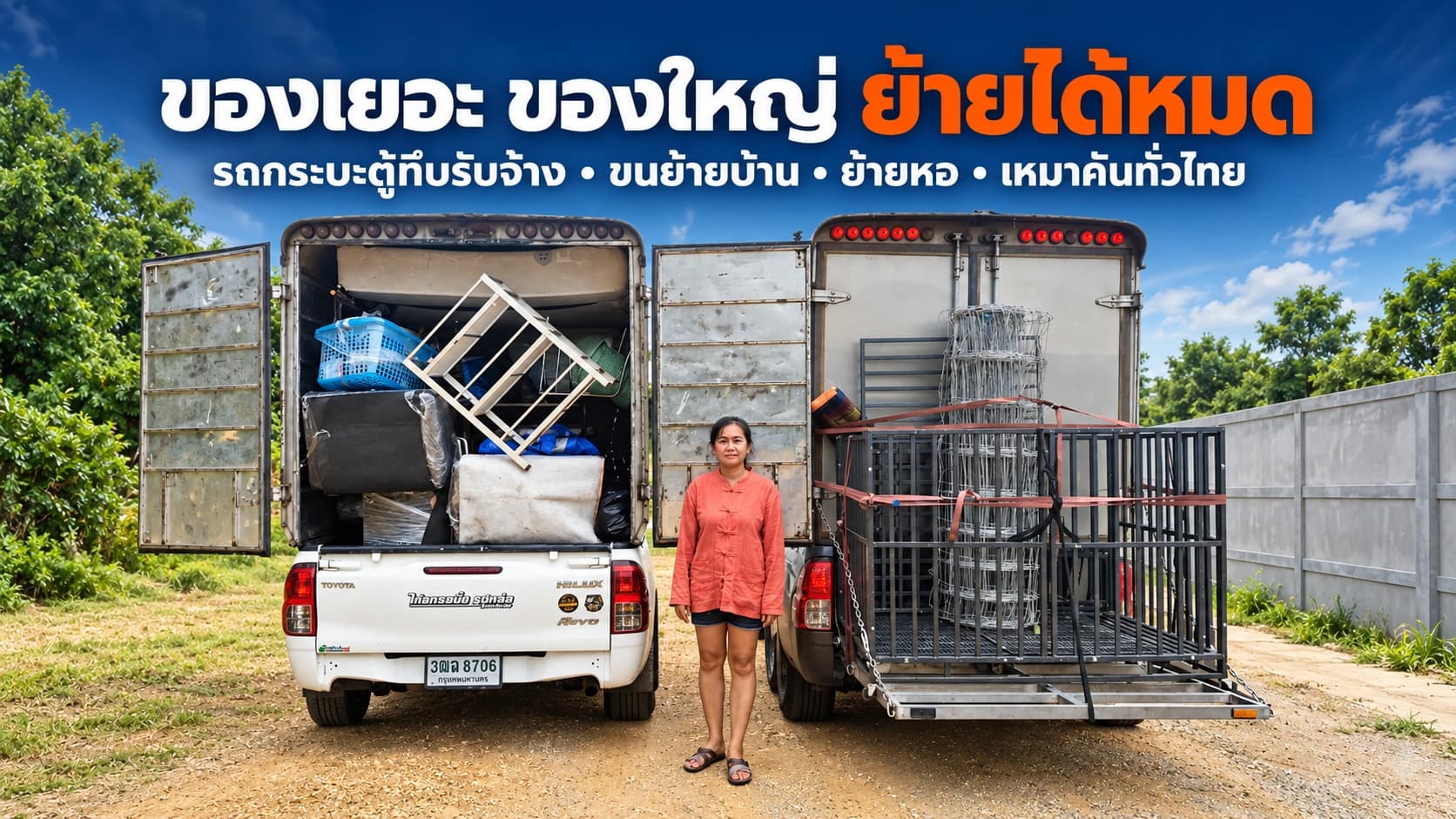 N&M18 TRANSPORT บริการรถรับจ้างตู้ทึบ ขนของ ย้ายบ้าน